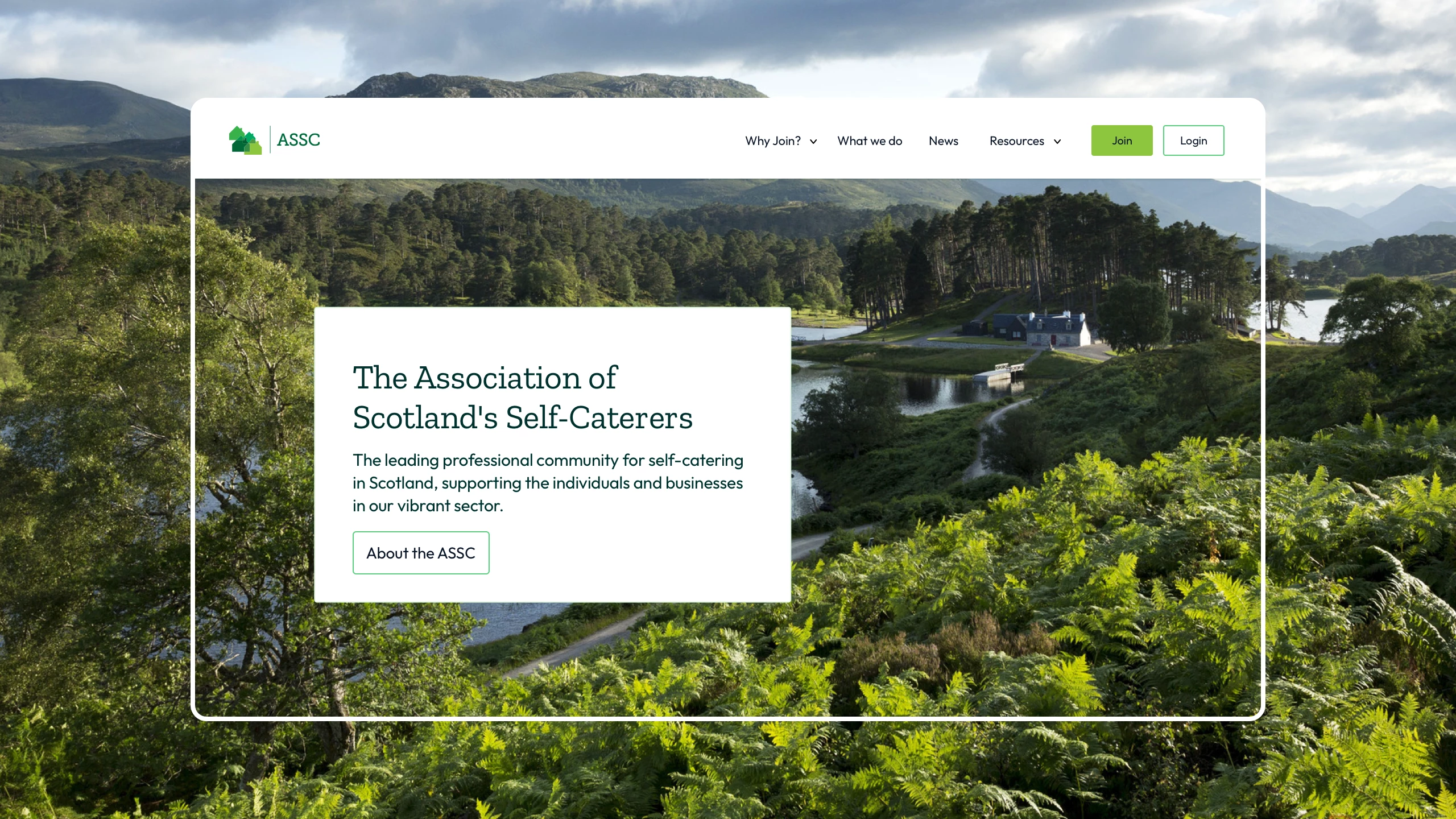 ASSC membership platform homepage image
